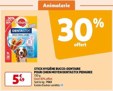 Pedigree - Stick Hygiène Bucco-dentaire Pour Chien Moyen Dentastix offre à 5,49€ sur Auchan Supermarché