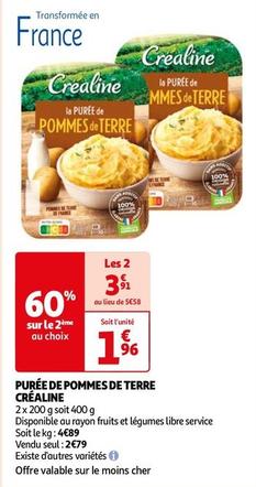 Créaline - Purée De Pommes De Terre offre à 2,79€ sur Auchan Supermarché