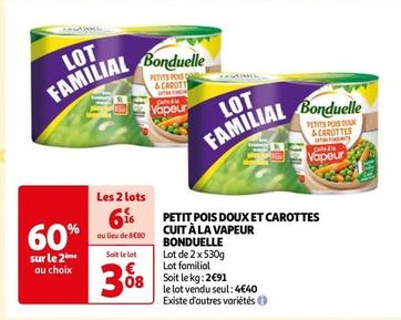 Bonduelle - Petits Pois Doux &carottes Cuit À La Vapeur offre à 3,08€ sur Auchan Supermarché