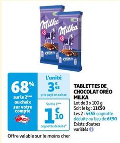 Milka - Tablettes De Chocolat Oréo offre à 3,45€ sur Auchan Supermarché