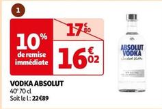 Absolut - Vodka offre à 16,02€ sur Auchan Supermarché