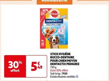 Pedigree - Stick Hygiène Bucco-Dentaire Pour Chien Moyen Dentastix  offre à 5,49€ sur Auchan Supermarché