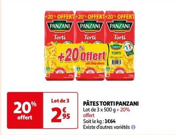 Panzani - Pates Torti  offre à 2,95€ sur Auchan Supermarché