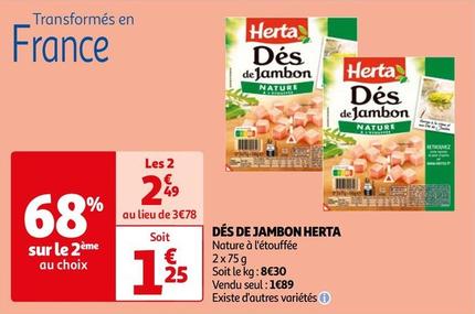Herta - Des De Jambon  offre à 1,25€ sur Auchan Supermarché
