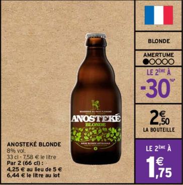 Anosteké Blonde offre à 2,5€ sur Intermarché Contact