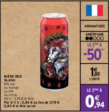 Brasserie Licorne - Bière Red Slash offre à 1,89€ sur Intermarché Contact