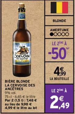 La Cervoise Des Ancêtres - Bière Blonde  offre à 4,99€ sur Intermarché Express