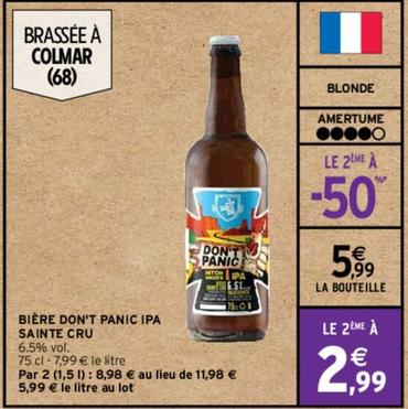 Sainte Cru - Bière Don'T Panic Ipa  offre à 5,99€ sur Intermarché Hyper