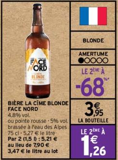Face Nord - Bière La Cime Blonde offre à 3,95€ sur Intermarché Hyper