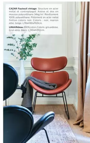 Cazar Fauteuil Vintage offre sur Alinéa