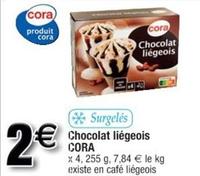 Cora - Chocolat Liégeois offre à 2€ sur Cora