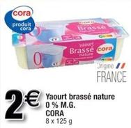 Cora - Yaourt Brassé Nature 0% M.G. offre à 2€ sur Cora