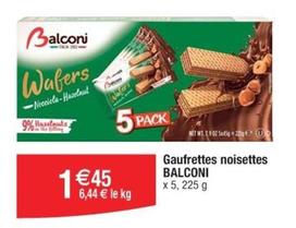 Balconi - Gaufrettes Noisettes offre à 1,45€ sur Cora