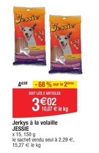 Jessie - Jerkys À La Volaille  offre à 2,29€ sur Cora
