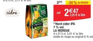 La Mordue - Hard Cider Ipa 7% Vol. offre à 2,47€ sur Cora