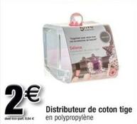 Distributeur De Coton Tige  offre à 2€ sur Cora