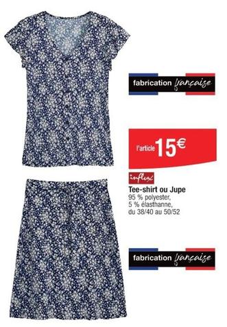 Influx Tee-shirt Ou Jupe offre à 15€ sur Cora