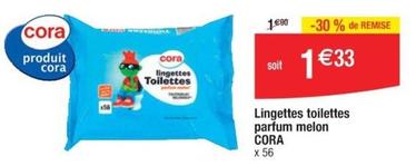 Cora - Lingettes Toilettes Parfum Melon offre à 1,33€ sur Cora