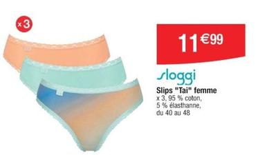 Sloggi - Slips "Tai" Femme offre à 11,99€ sur Cora