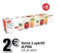 Alpina - Verres A Aperitif  offre à 2€ sur Cora