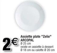 Assiette Plate "Zelie" Arcopal offre à 2€ sur Cora