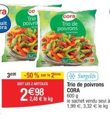 Cora - Trio De Poivrons offre à 1,99€ sur Cora