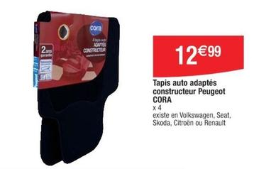 Cora - Tapis Auto Adaptés Constructeur Peugeot offre à 12,99€ sur Cora