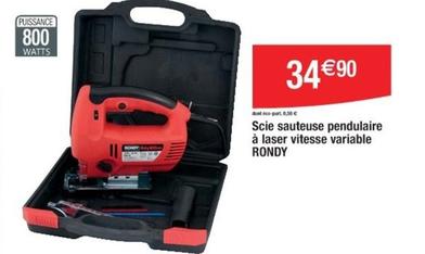  Rondy - Scie Sauteuse Pendulaire À Laser Vitesse Variable offre à 34,9€ sur Cora