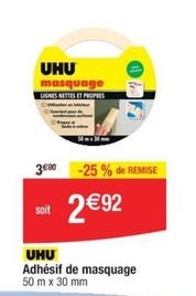 Uhu - Adhésif De Masquage offre à 2,92€ sur Cora