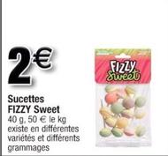 Fizzy Sweet - Sucettes  offre à 2€ sur Cora