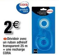 Cora - Dévidoir Avec Un Ruban Adhésif Transparent + Une Recharge offre à 2€ sur Cora