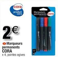 Cora - Marqueurs Permanents offre à 2€ sur Cora