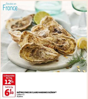 Huitres Fines De Claire Marennes Oléron offre à 6,5€ sur Auchan Supermarché
