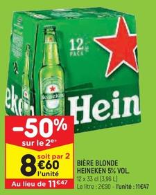 Heineken - Biere Blonde 5% Vol  offre à 11,47€ sur Leader Price