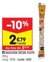 Saucisse Seche Flute  offre à 2,79€ sur Leader Price