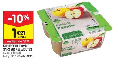 Leader Price - Purée De Pomme Sans Sucres Ajoutes  offre à 1,21€ sur Leader Price