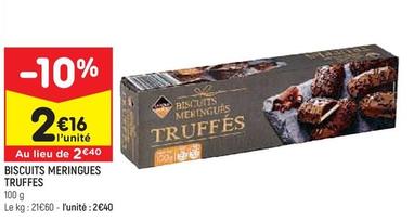 Leader Price - Biscuits Meringues Truffes  offre à 2,16€ sur Leader Price