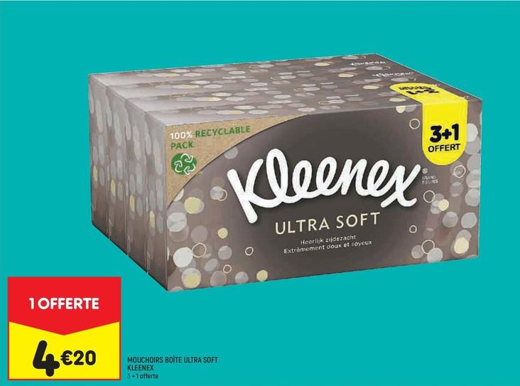 Kleenex - Mouchoirs Boite Ultra Soft  offre à 4,2€ sur Leader Price