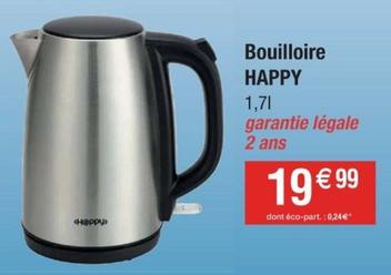 Happy - Bouilloire offre à 19,99€ sur Cora