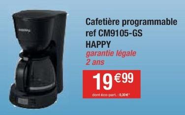 Happy - Cafetière Programmable Ref CM9105-GS offre à 19,99€ sur Cora