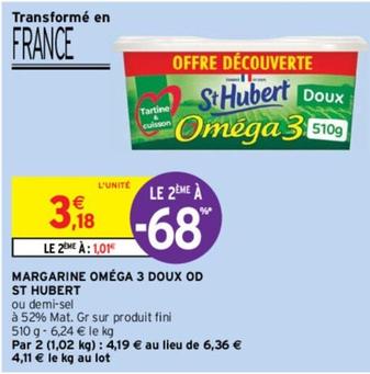 St Hubert - Margarine Omega 3 Doux Od offre à 3,18€ sur Intermarché
