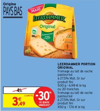 Leerdammer - Portion Original offre à 3,49€ sur Intermarché