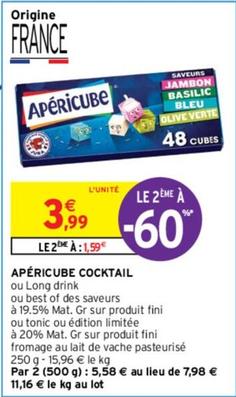 Apéricube - Cocktail offre à 3,99€ sur Intermarché