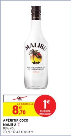 Malibu - Apéritif Coco offre à 8,7€ sur Intermarché