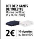 Lot De 2 Gants De Toilette offre à 2€ sur Intermarché
