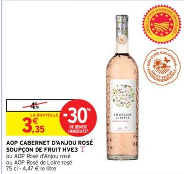 Lacheteau - AOP Cabernet D'Anjou Rosé Soupçon De Fruit HVE3 offre à 3,35€ sur Intermarché