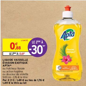 Apta - Liquide Vaisselle Évasion Exotique offre à 0,88€ sur Intermarché