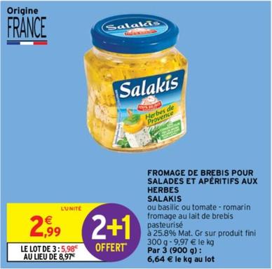 Salakis - Fromage De Brebis Pour Salades Et Apéritifs Aux Herbes offre à 2,99€ sur Intermarché