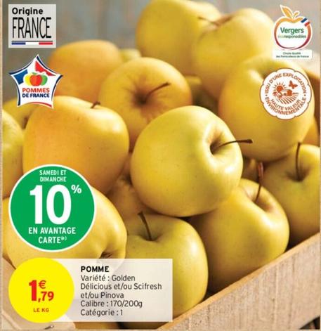 Pomme offre à 1,79€ sur Intermarché