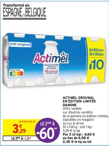 Actimel - Original En Edition Limitee offre à 3,29€ sur Intermarché